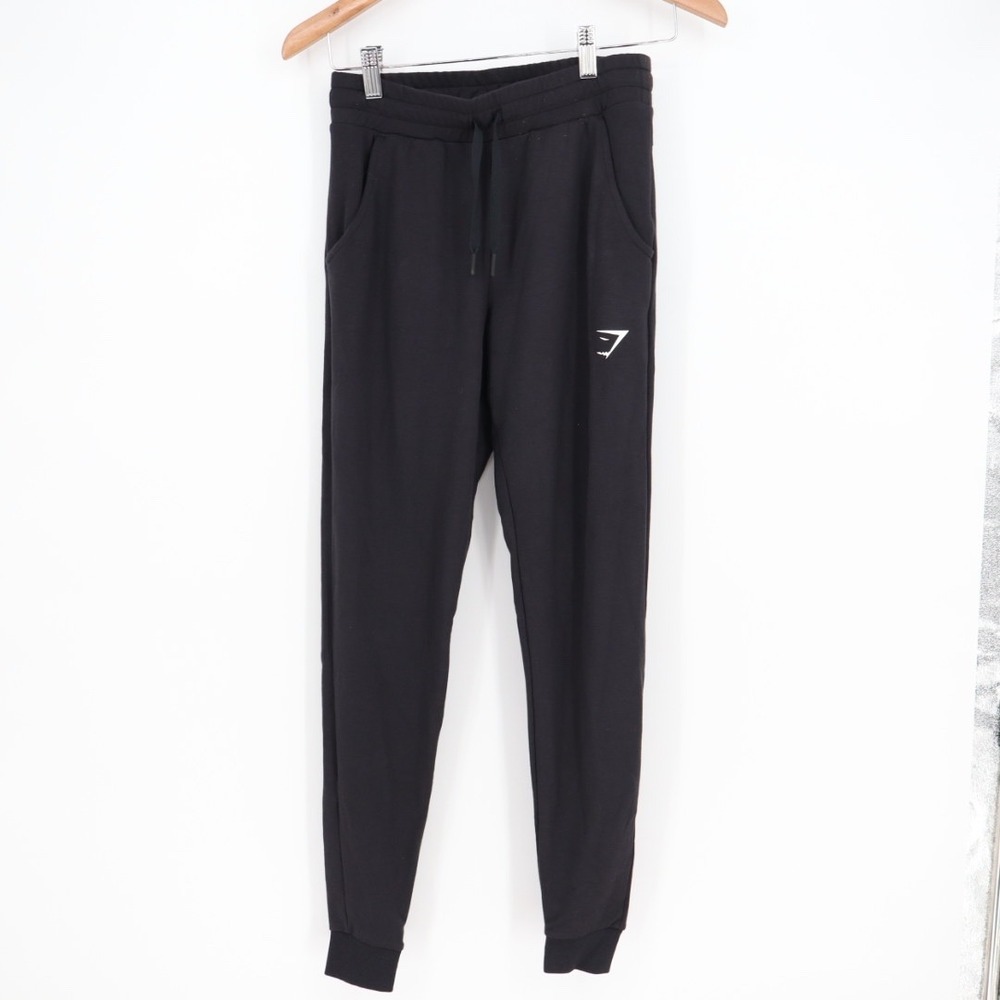 Gymshark Black‎ Joggers Sweatpants Logo XS Made in MauritiusAthletic Casual